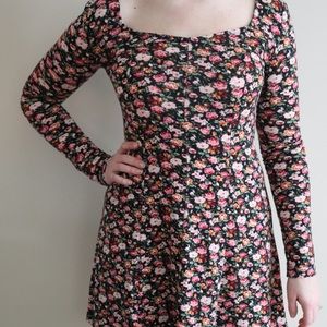 Floral Skater Mini Dress